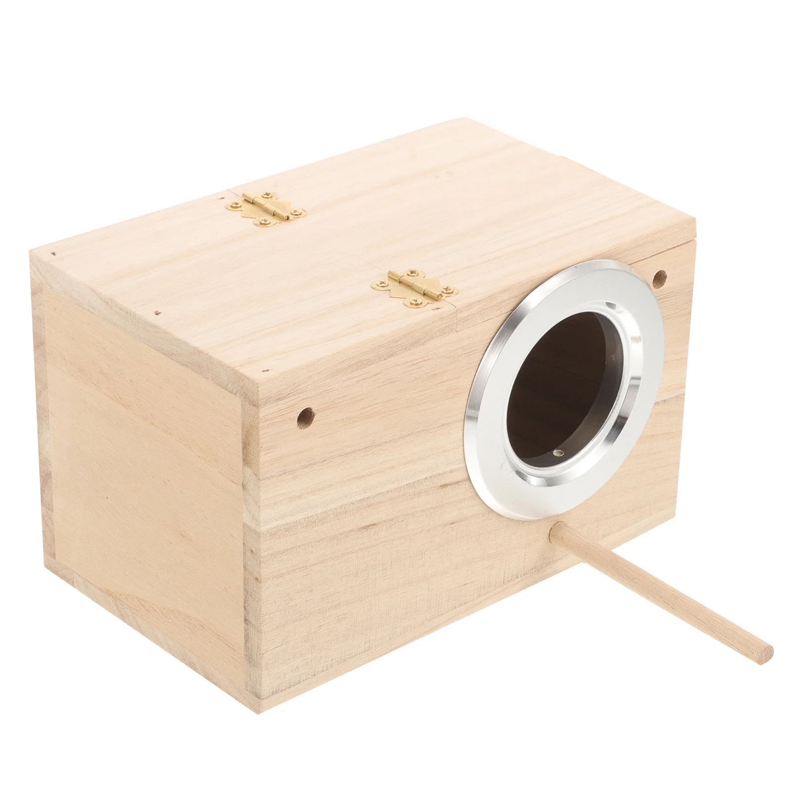 

Parrot Breeding Box Wooden Bird Nesting Box Weather Resistant Small Bird for Parakeets Finches Sparrows Lovebirds Garden