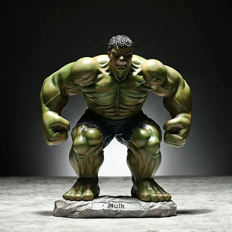 23 cm High The Hulk Figure Resin Decoration Avenger Doll Ornaments Folk Crafts Other Home Decor Table Decoration