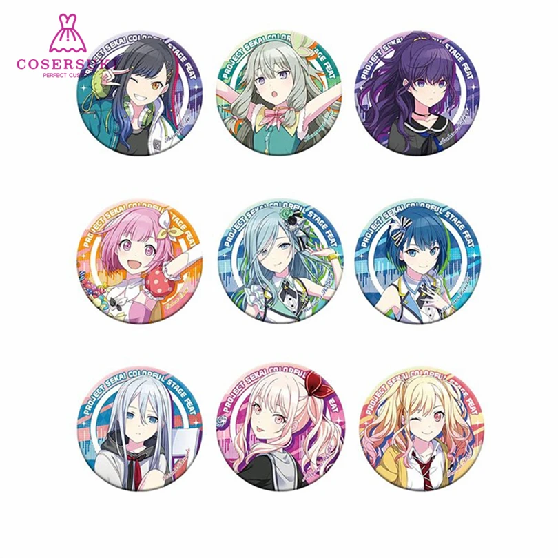 Project Sekai Pin 58 mm Badge Customizable Yoisaki Kanade Asahina Mafuyu Kusanagi Nene Kiritani Haruka Tenma Saki