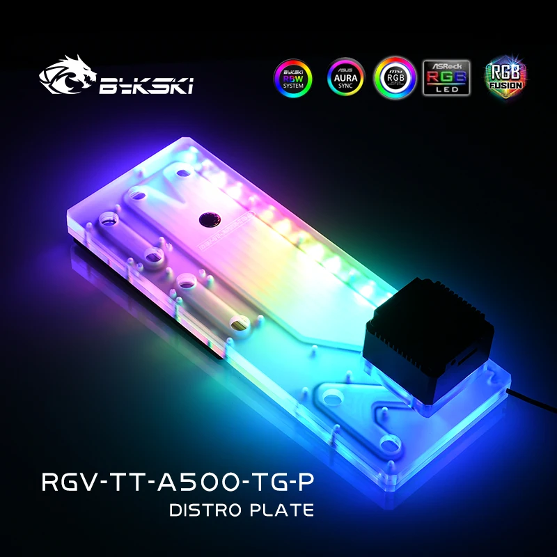 Bykski RGV-TT-A500-TG-P Waterway Board Reservoir Liquidcooling System Water Tank Acrylic Tranperant for Thermaltake A500 TG