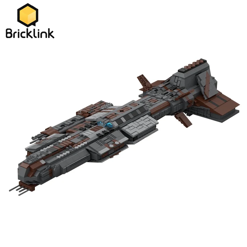 Bricklink Star Movie Spaceship Stargate Atlantis Lantean Aurora-class Battleship Sets Building Blocks Kid Toys Christmas Gift