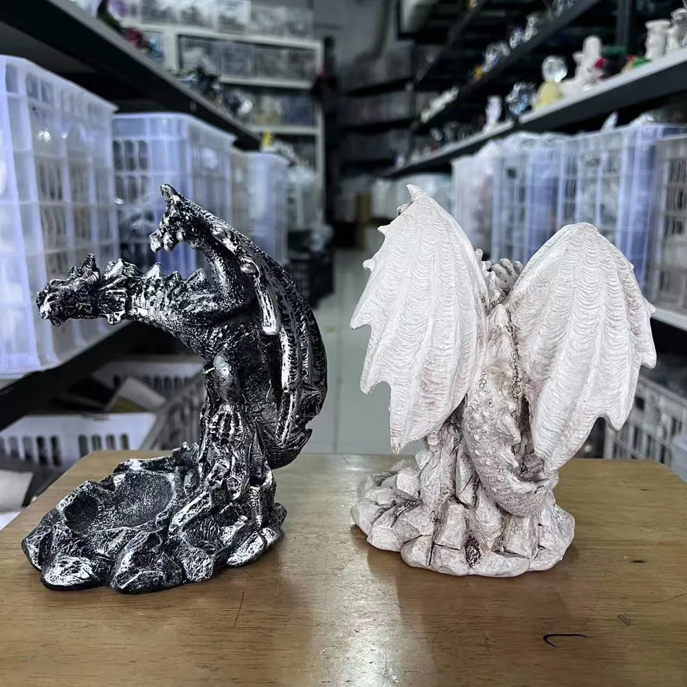 Large Pterosaur Base Desktop Ball Holder Resin Ball Stand Jade and Jadeware Base Flying Dragon Decoration Gift