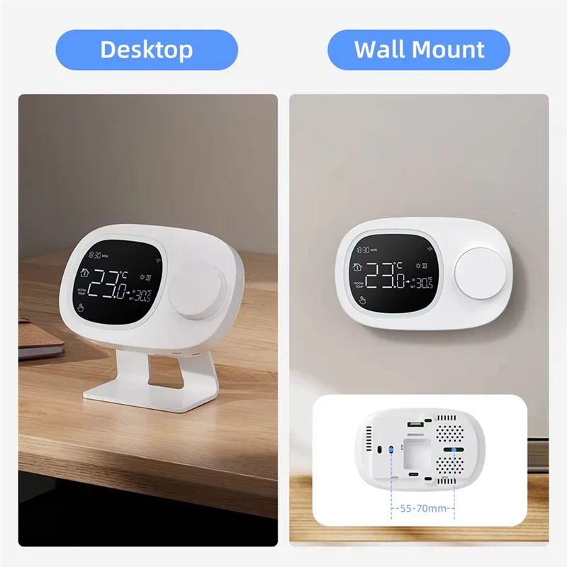 SQPP-Tuya Wifi Termostat Pintar RF433 Aktuator Ketel Gas Air Pengontrol Suhu Dapat Diprogram untuk Alexa,Google Home