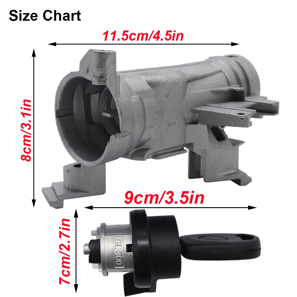 OEMASSIVE Car Ingition Switch Starter Steering Lock Barrel Cylinder & Key For Audi A3 Skoda Octavia VW Golf Jetta Caddy Touran