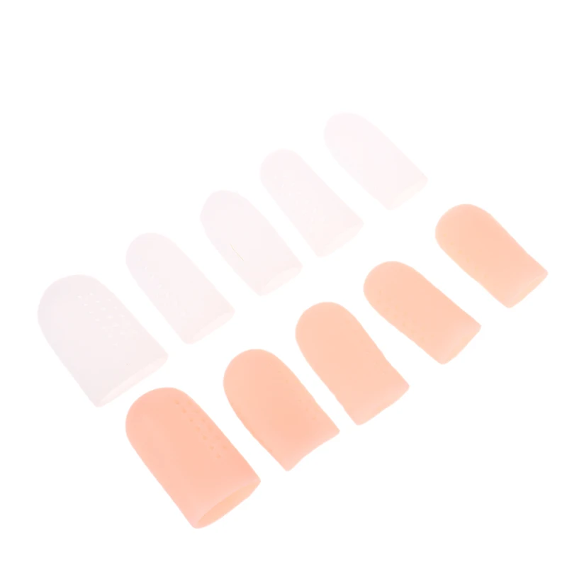 5Pairs Foot Care Silicone Finger Toe Cap Protector Cover Thumb Sleeve Corn Blisters Pain Relief Toe Tube Bunion Correction~