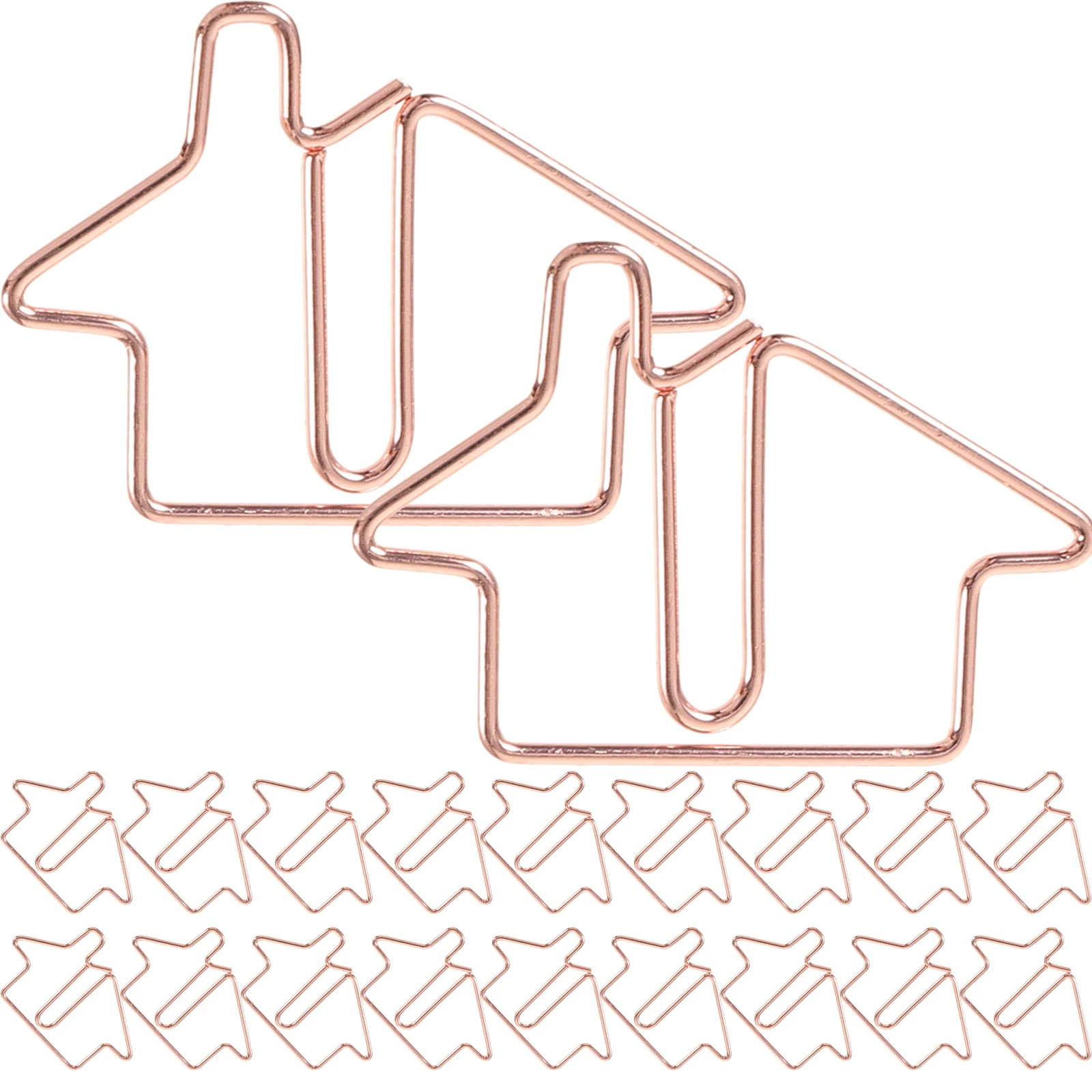 50pcs Metal House Bookmarks Small File Clips For Office Document Organization Paperclips Creative Shaped Bookmark Multi-Use