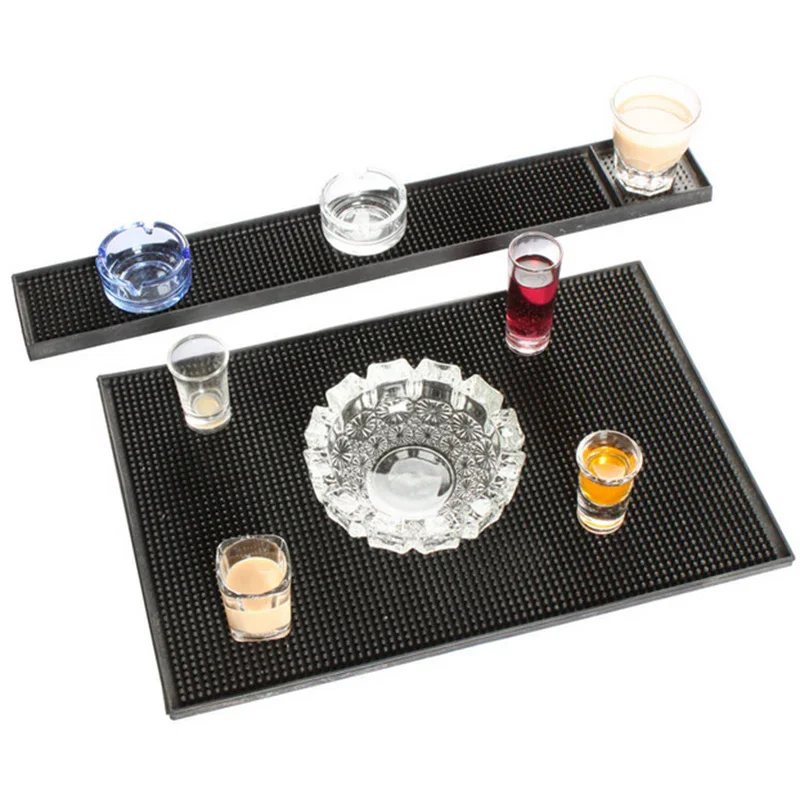 Coffee Bar Mat Rubber Anti-Slip PVC Pad Drip Mats Waterproof Heat Resistant Durable Drain Kitchen Placemat Barista Accessories