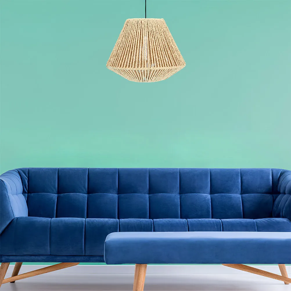 

2Pcs Round Rattan Lamp Shade Handwoven Natural Fiber Pendant Light Cover for Home Kitchen Bar Decorative Hanging Lamp Shades