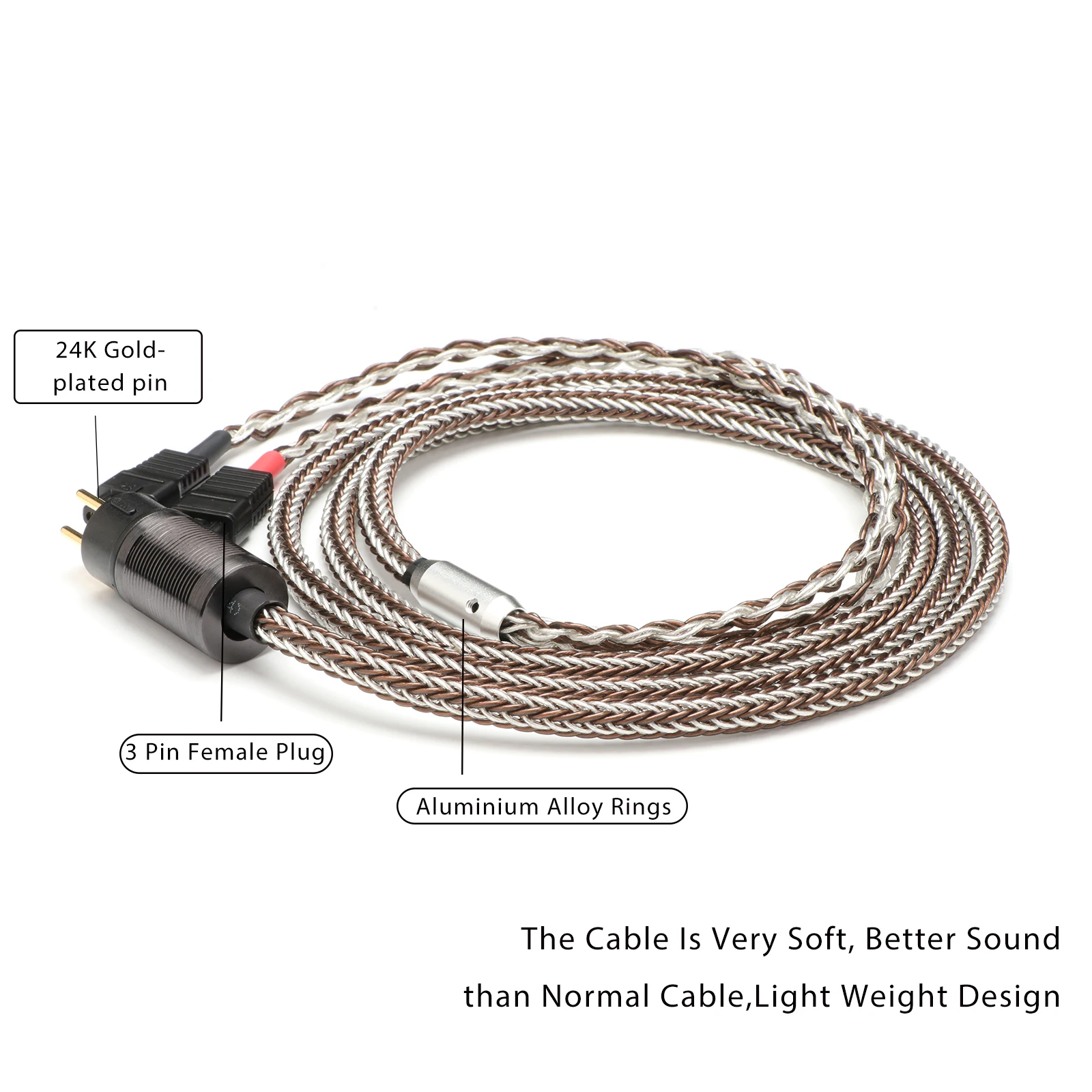 

HIFI earphone cable 5pin male to 3pin female for For SR-X1 L500 L700 MK2 X9000 Headphone