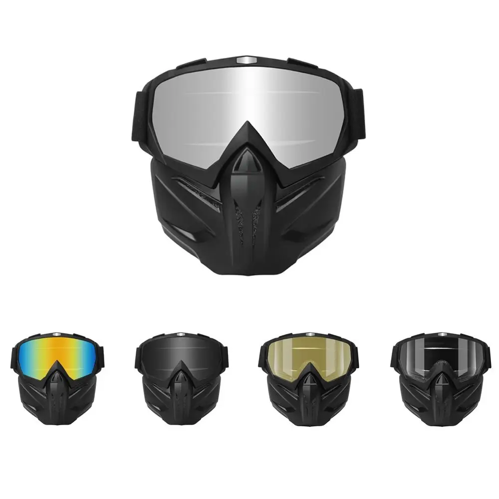 

Многоцветная маска для верховой езды, пыленепроницаемые съемные лыжные очки, регулируемый ремешок, ударопрочные солнцезащитные очки для мотокросса, унисекс