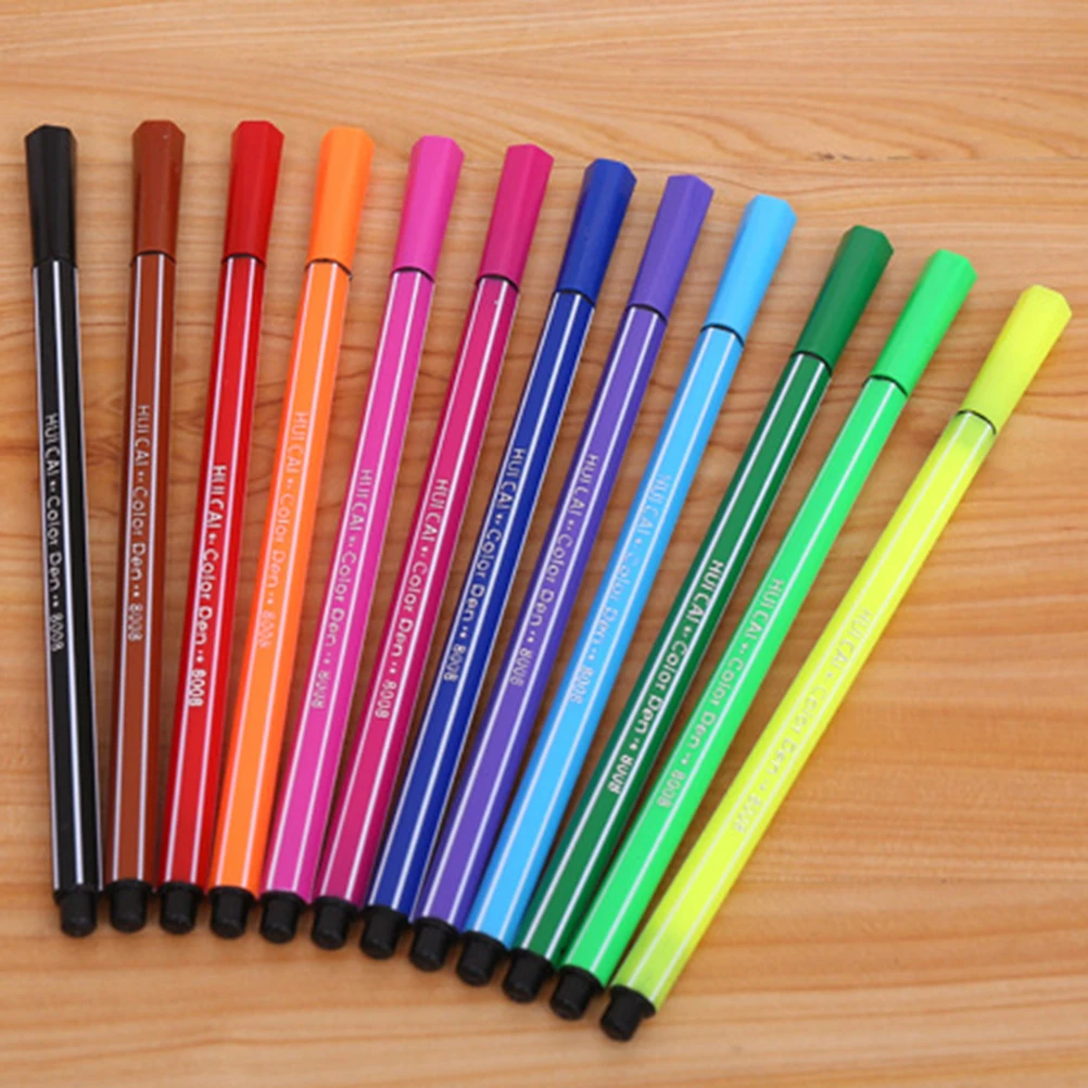 

1Set Watercolor Pen 24 Colors Washable Non-Bleed Odorless Water-Based Brush Pen for Painting Drawing Kids Students