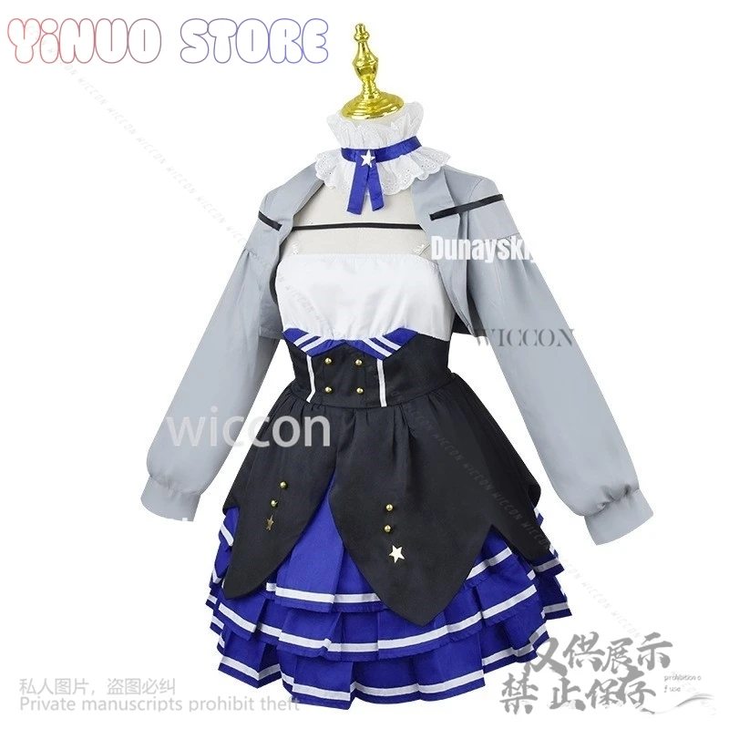 Disfraz de Anime Virtual YouTuber Vtuber Dokibird, disfraz de Cutecore, vestido de abrigo de Lolita, pelucas de uniforme para niñas y mujeres personalizadas