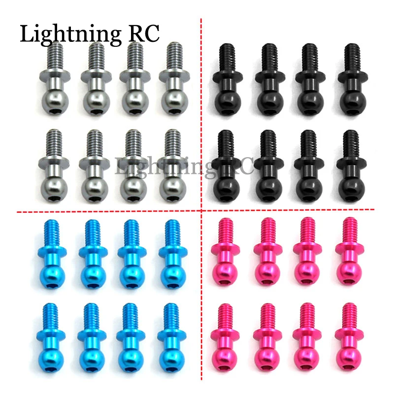 

10pcs Metal M3 Ball-Head Screw Link Rod Shock Absorber End Universal For 1/10 RC Car Sakura D5 Tamiya TT01 TT02 On-road Car w25