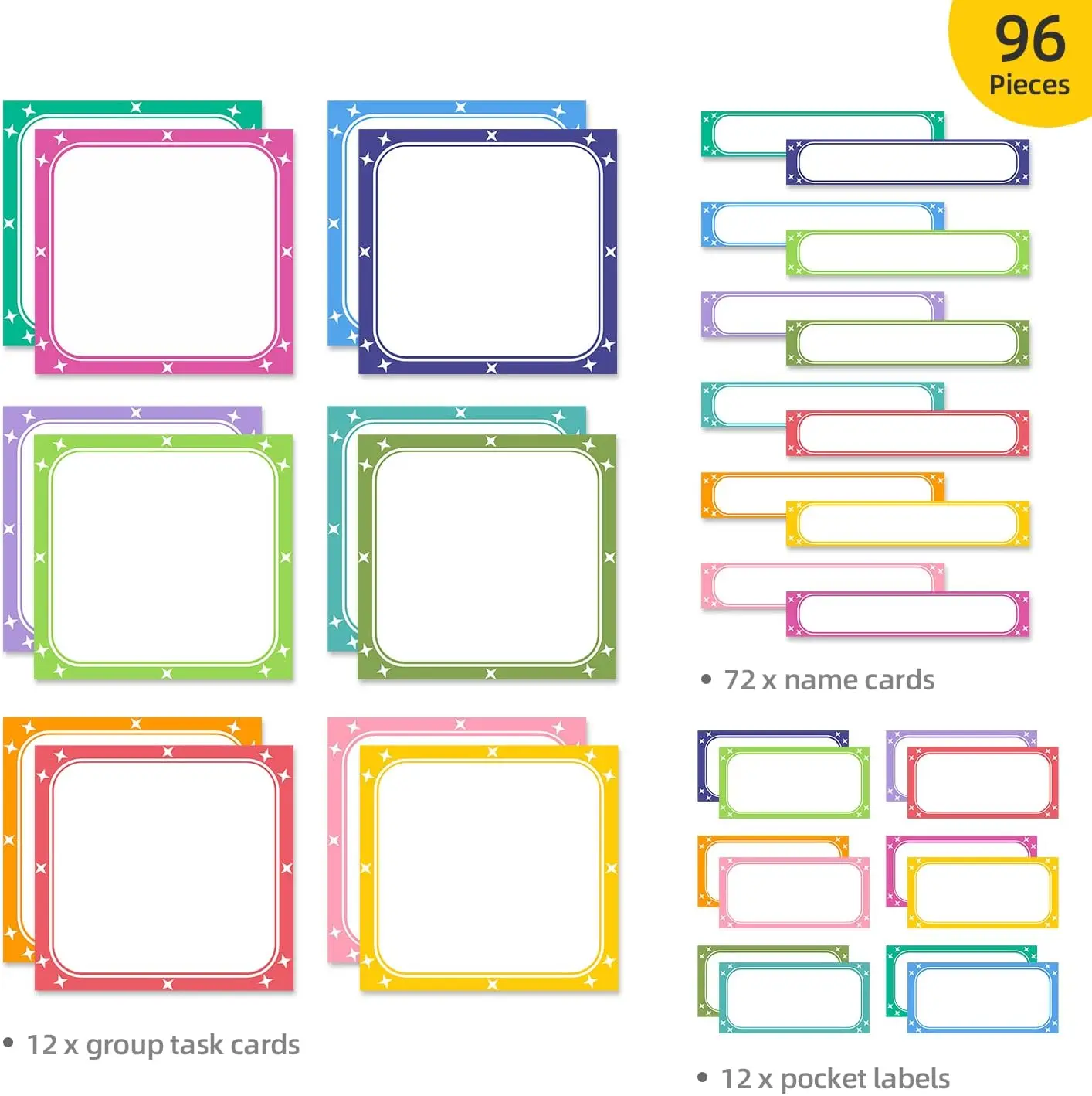 Group Management Pocket Chart with 96 Cards Classroom Jobs Chart Small Group Organizer for School Teacher Learning Supplies