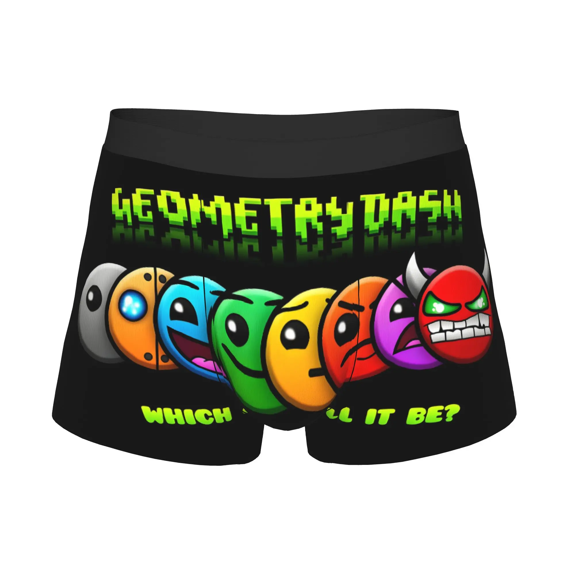 Demon Faces Game  Boxers Shorts Men's Geometry Dash  Briefs Underwear Novelty Underpants