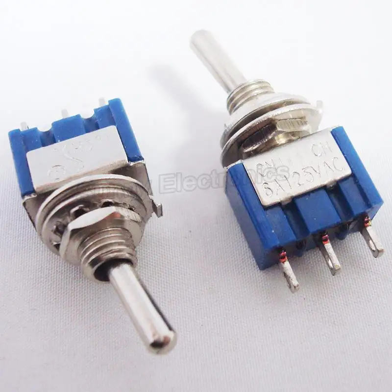 100 x Mini Toggle Switch  ON-OFF-ON  6 AMP - 125V 3 AMP - 250V 3pin MTS-103