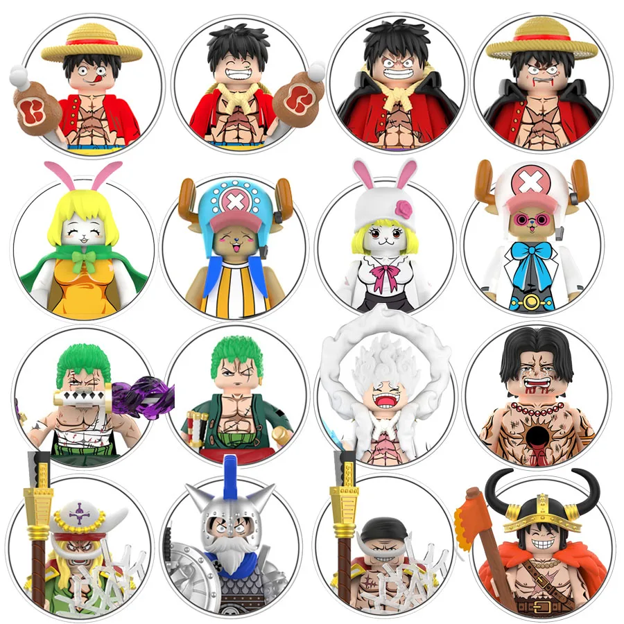 Luffy Zoro Nami Sanji Chopper Bausteine Mini-Actionfiguren Zubehör Weihnachtsgeschenke für Kinder