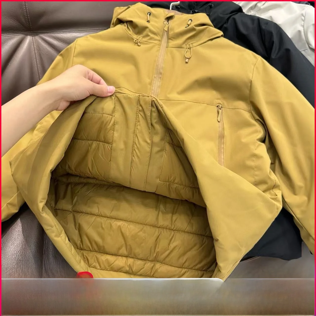 

Outdoor Men's Cotton Jaet Windproof Waterproof Warmth Hooded Polyester Fiber Filled Long Sve Zipper Closure Casual Coat