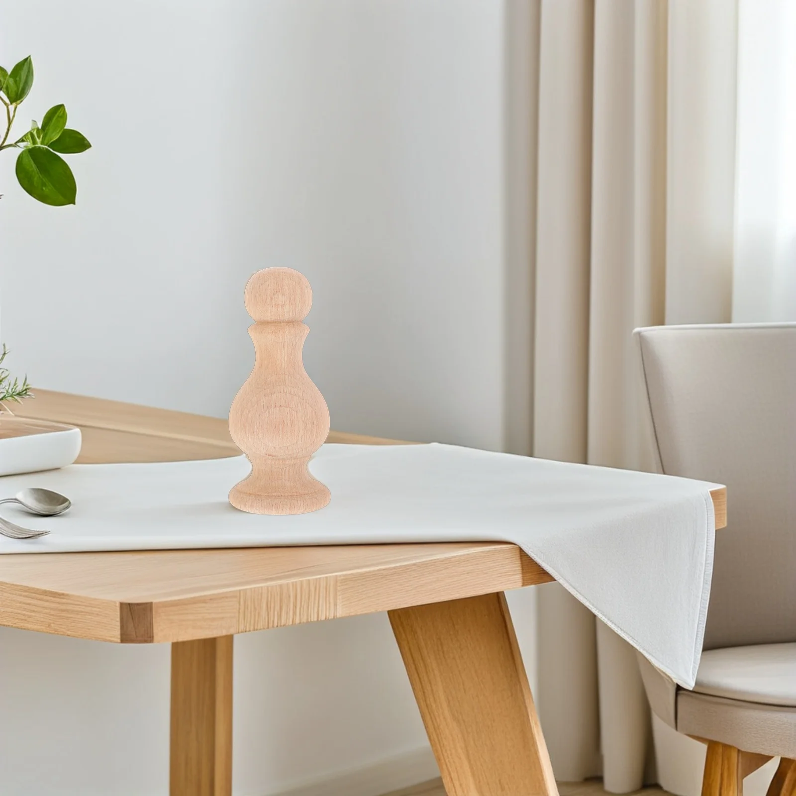 

2pcs Unfinished Wood Finials Round Ball Stair Toppers For Bed Posts Fence Diy Crafting Home Decor Wooden Balusters Indoor