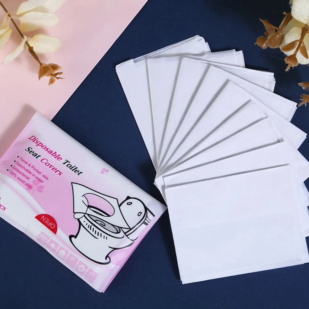 

8Packs Disposable Toilet Seat Covers Wood Pulp Portable Travel Toilet Mat Cushion Safety Hygiene Office Camping Bathroom