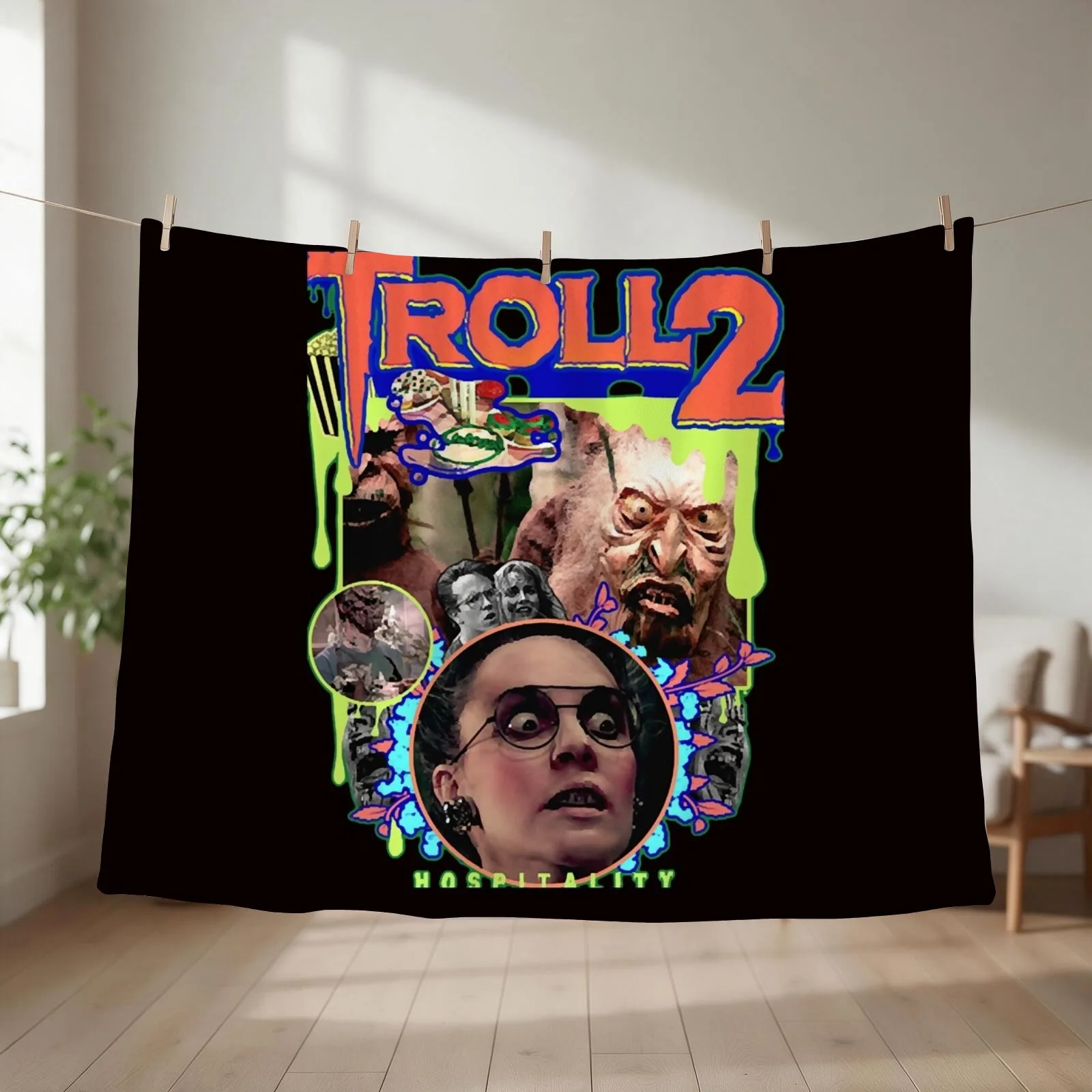 Troll 2 Throw Blanket couch cozy soft plush fuzzy picnic outdoor blanket