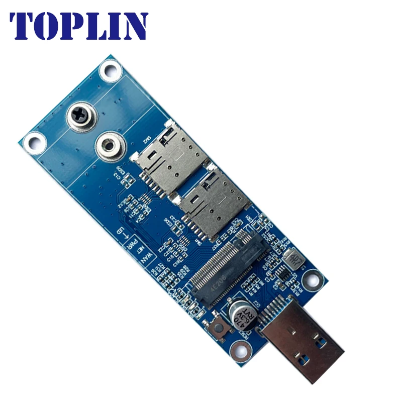 NGFF - USB3.0アダプター、SIMカードキー スロットBアダプターカード付き、NGFF M.2 4G 5G LTEモジュール L860-GL DW5821E RM502Q-GL RM500Q用