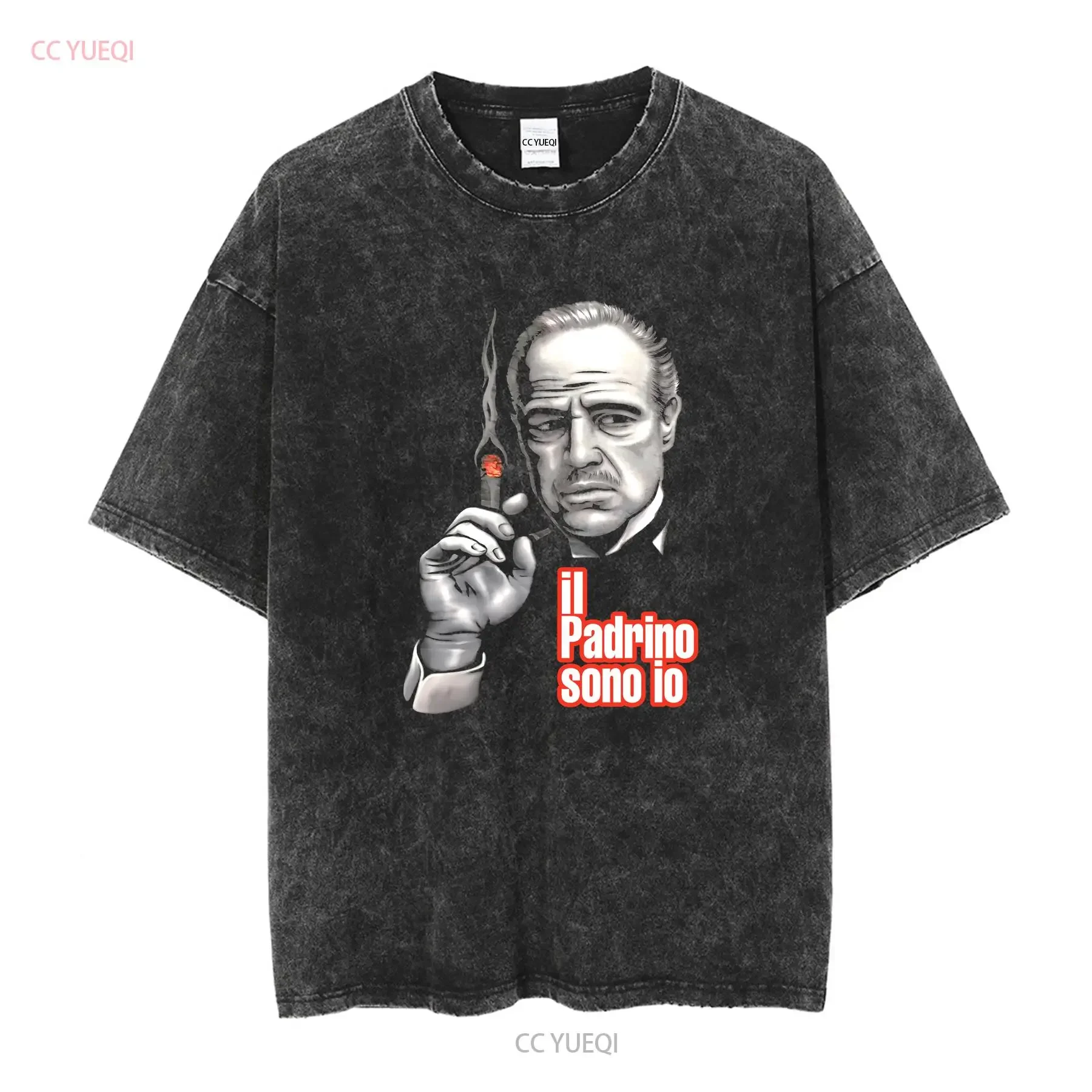 The Godfather il Padrino Sono io Movie T Shirt Size L Men Black Large vintage Washed Stylish Casual streetwear fashion