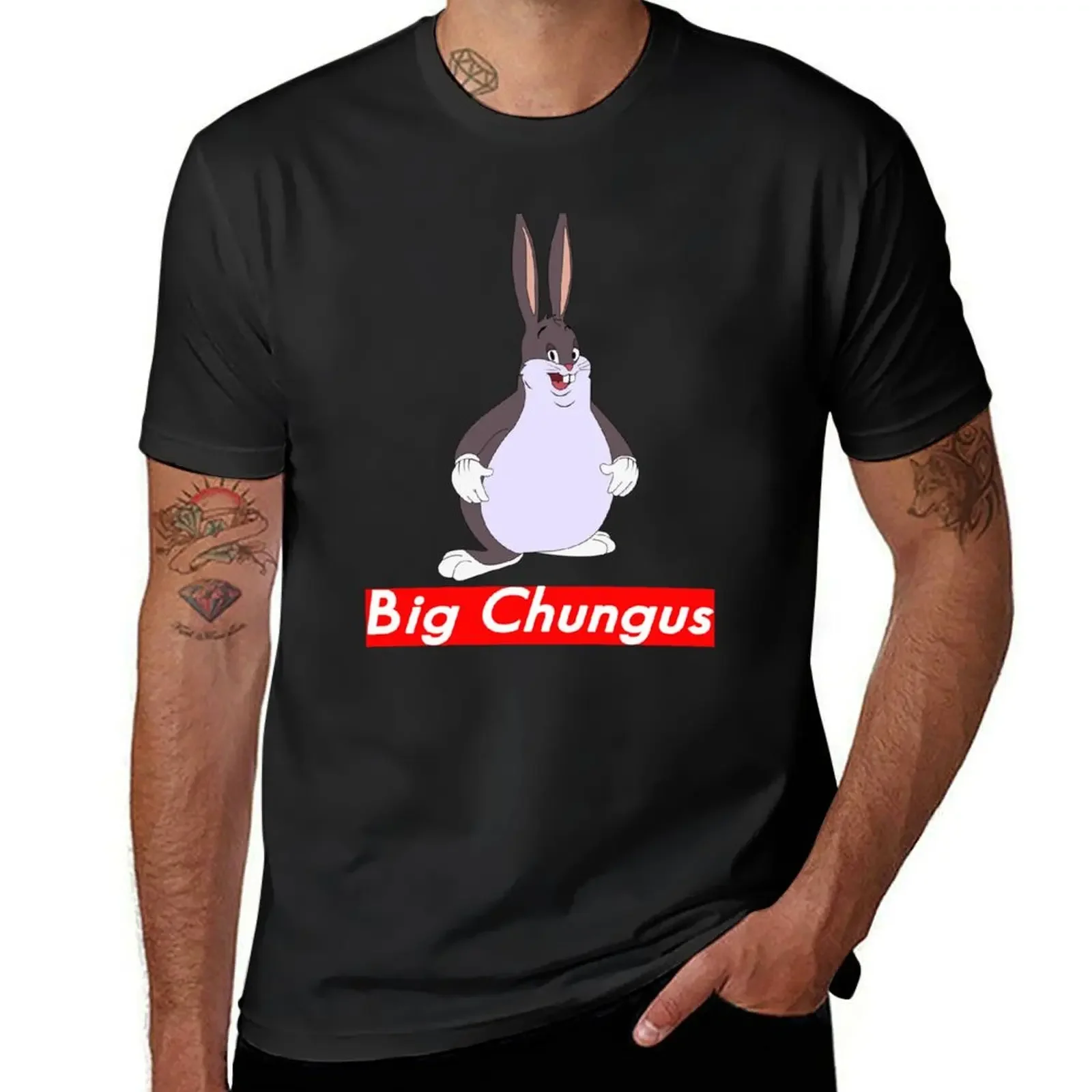 Big Chungus Meme T-Shirt vintage t shirts rapper graphic tees boys animal print outfits for men