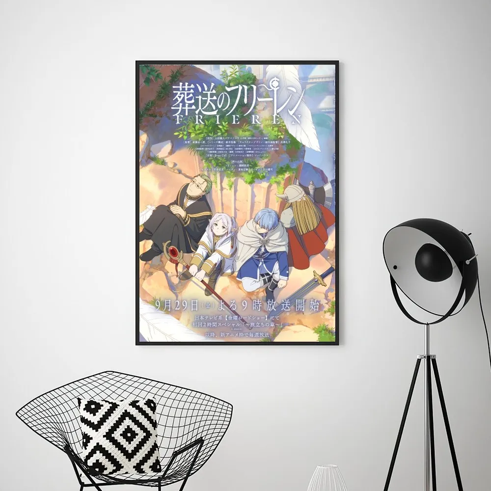 Anime F-Frieren Poster Prints Wall Pictures Living Room Home Decoration