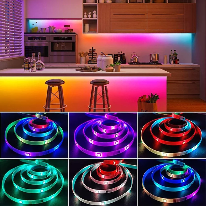 Dreamcolor LED Lights for Bedroom, Music Sync RGBIC LED Strip Lights App Control Color Changing Strip Lighting Home Decor