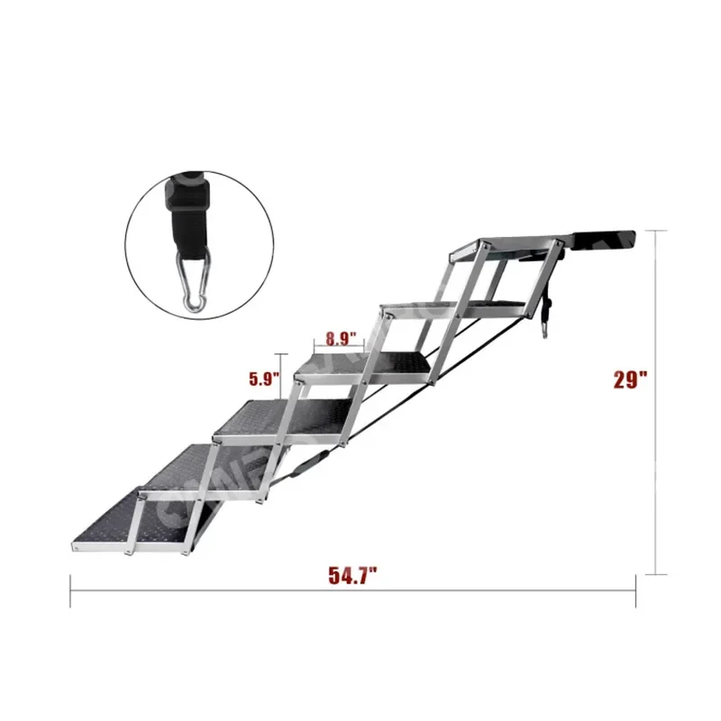 Pet Stairs Dog Climbing Ladder Large Dog Ramp Steps Non-slip Plastic Folding Car Climbing Ladder