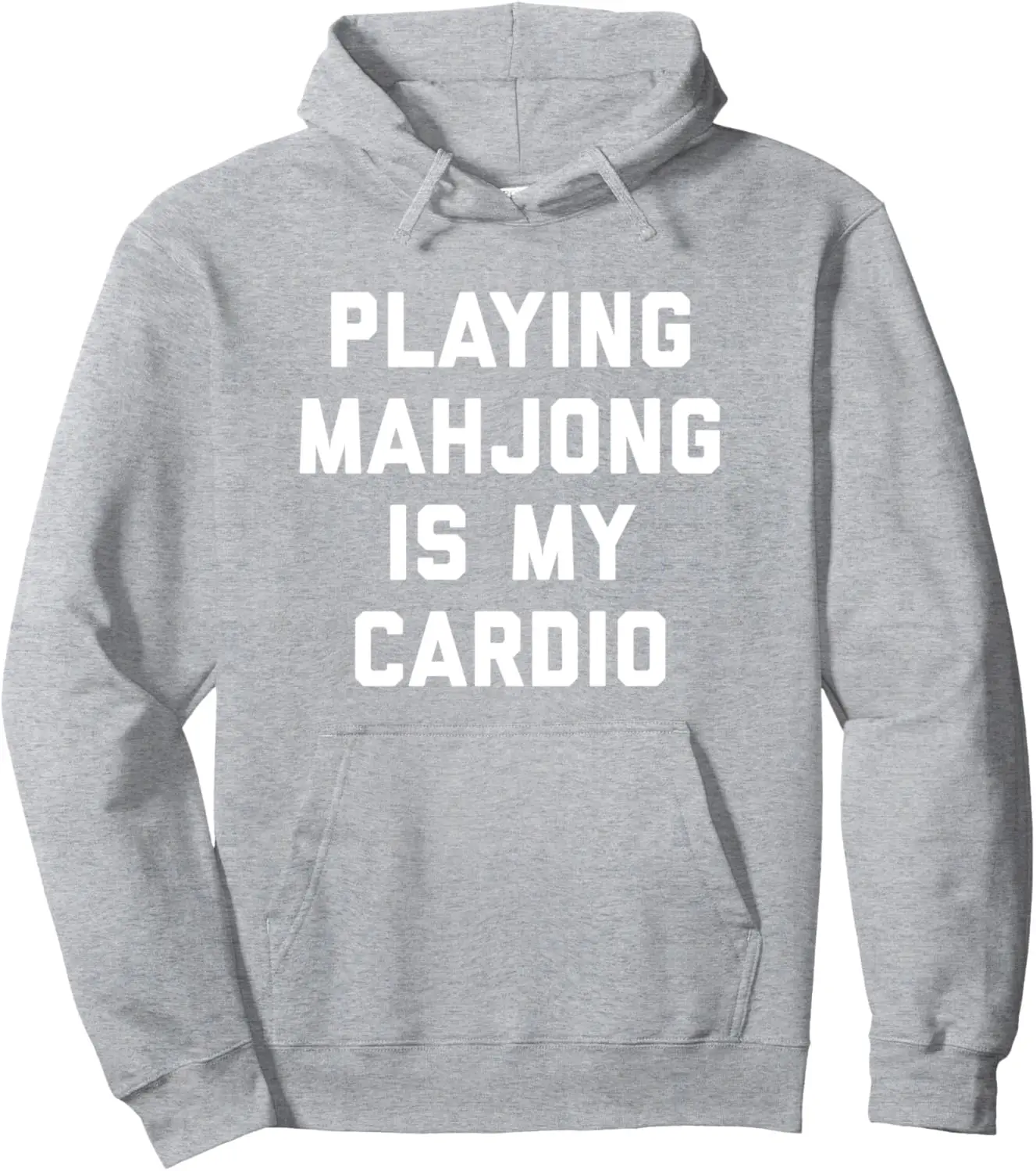 Playing Mahjong Is My Cardio Funny Mahjongg Game Pullover Hoodie Print Original Design Gifts Hoodie Streetwear Women Mens Hoodie