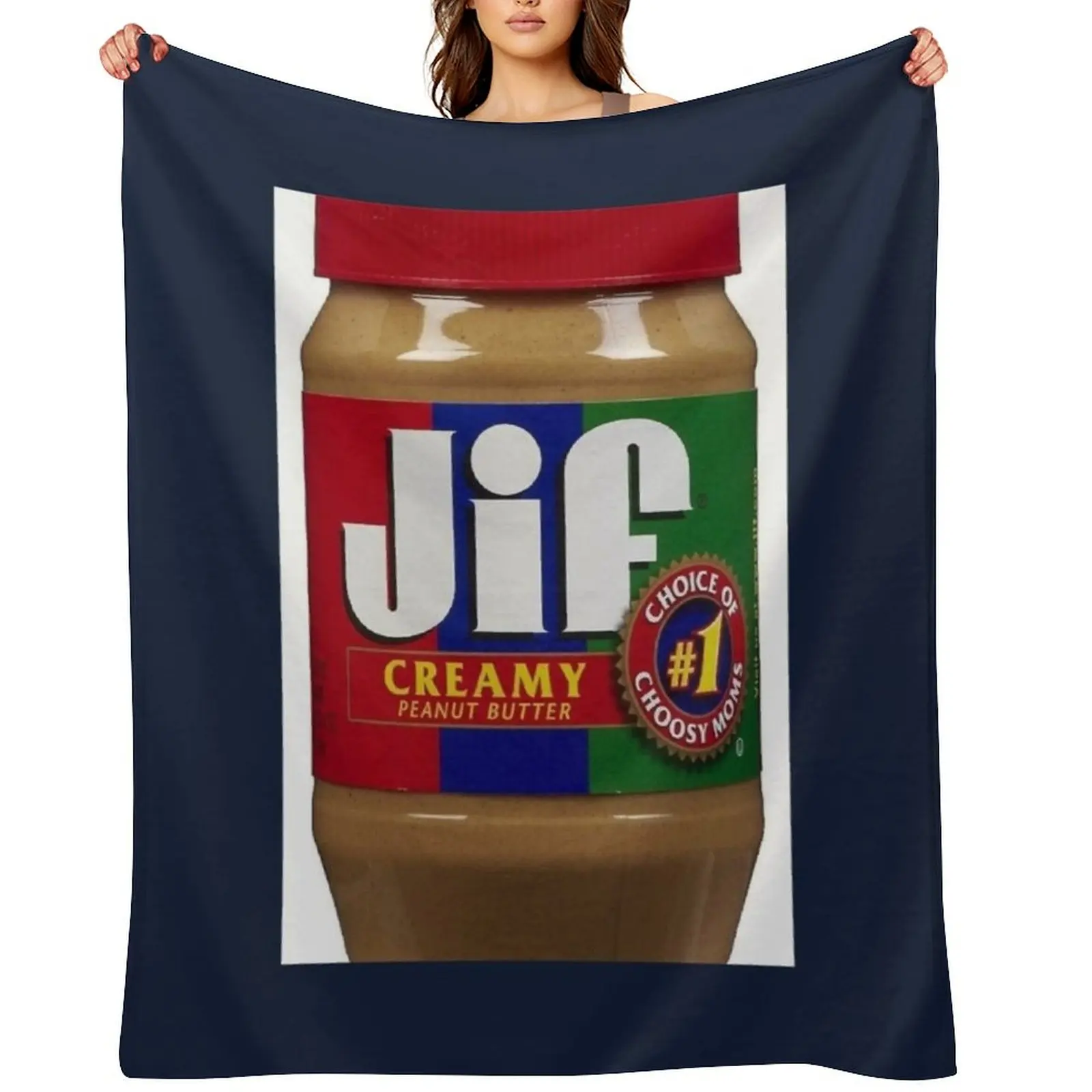 Manta Extra Cremosa de Mantequilla de Maní Jif para Sofá, Estilo Vintage, Pesada para Dormir, Mantas de Diseño de Lujo