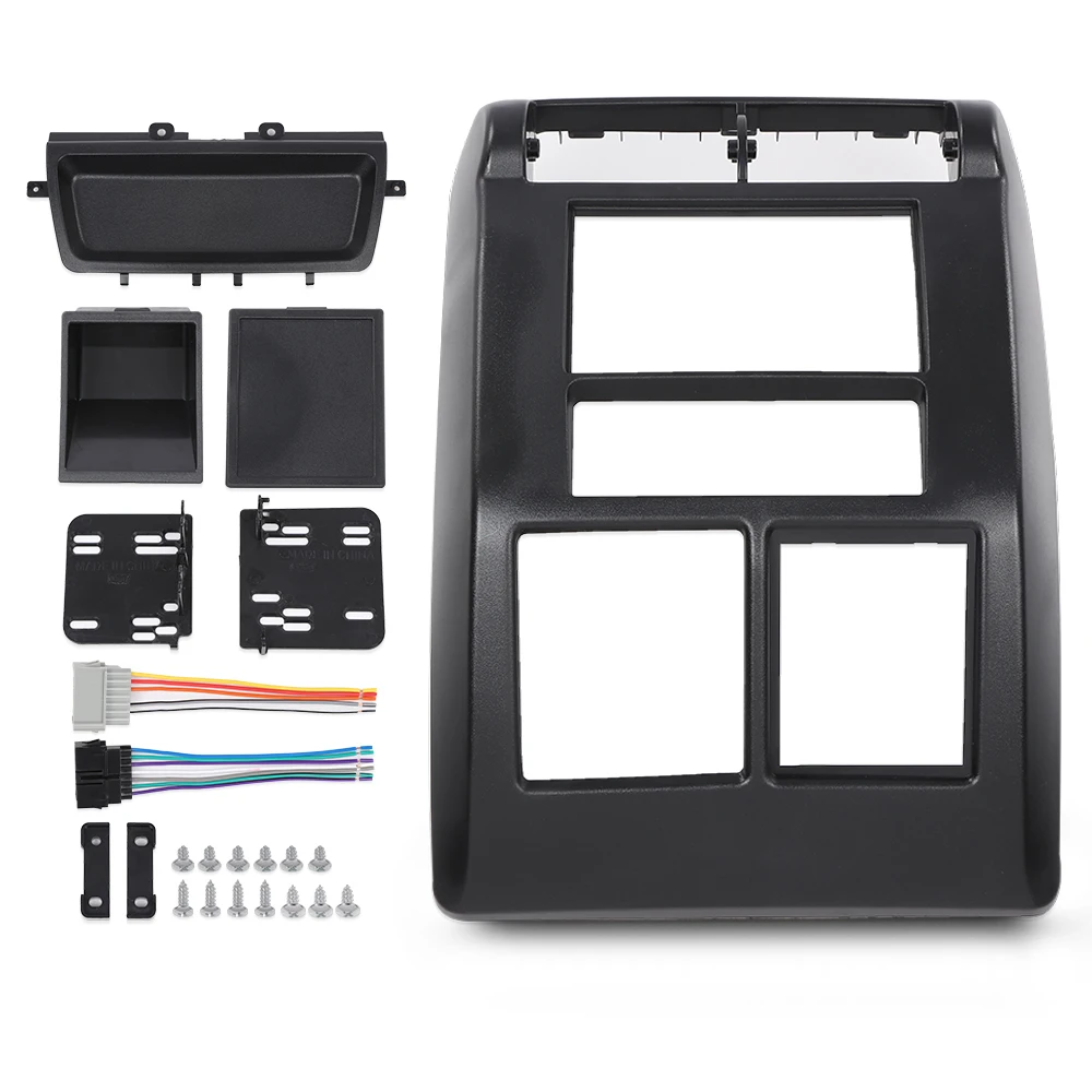 

Crossdesign Double Din Stereo Radio Dash Mounting Bezel Kit Compatible with Jeep Wrangler Tj 1997-2002 95-6549