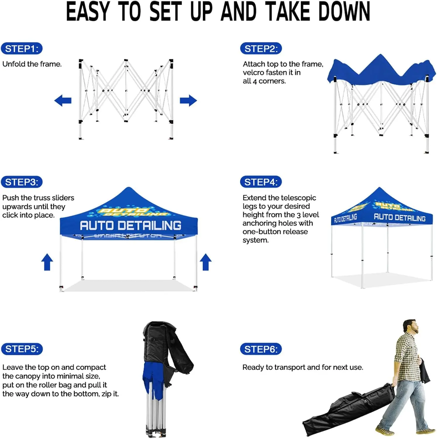 Barraca de dossel personalizada 10x10 com logotipo, substituição superior de barraca resistente personalizada 10x10 capa de dossel pop up personalizada com parede lateral