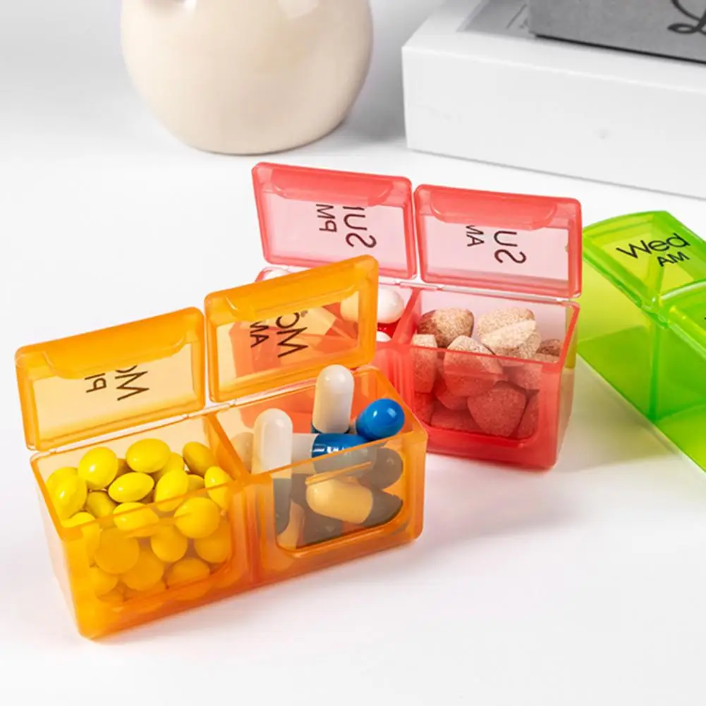 

Transparent Pill Organizer Capacity Pill Organizer with Multiple Compartments for Weekly Organization Bpa Free Transparent