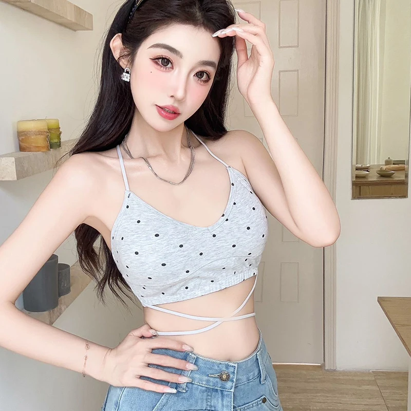 

Летняя женская сексуальная укороченная жилетка без рукавов с v-образным вырезом и шнуровкой на спине