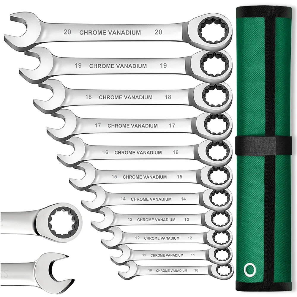 

Новый набор гаечных ключей: комбинированные ключи с трещоткой, метрические, с гибкой головкой, практичный инструмент