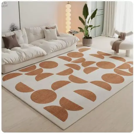 Modern Simple Circle Velvet Green Carpet, High-Grade, Affordable Luxury Carpet, Living Room Sofa Decoration Mat