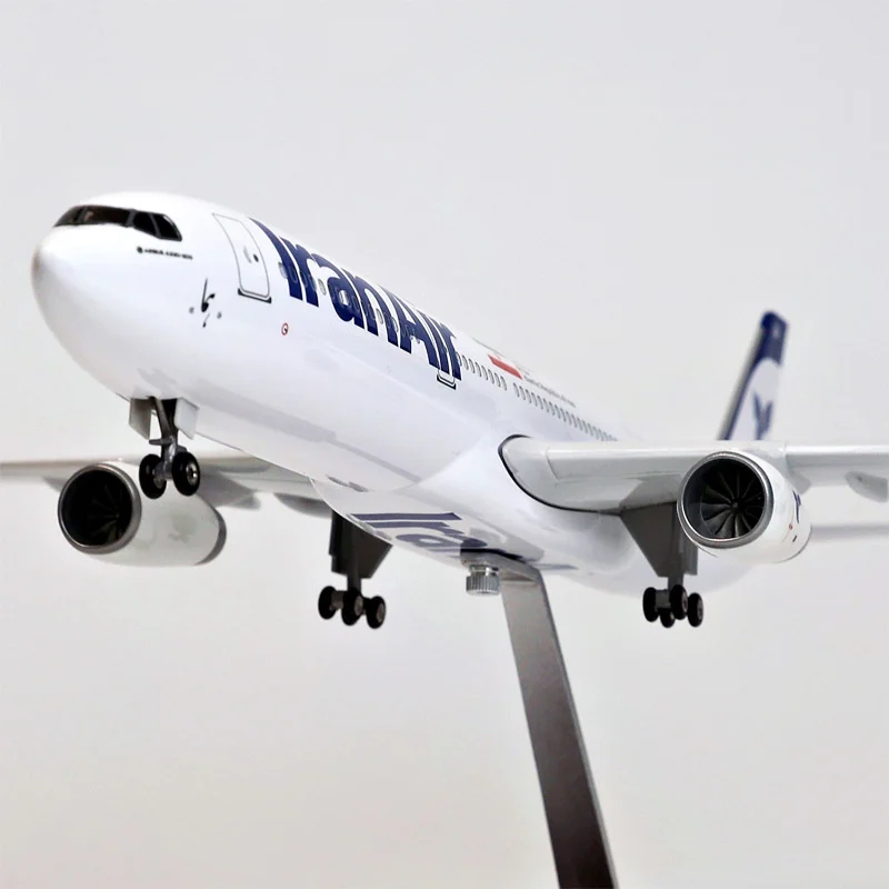 1/135 Flugzeugmodell 47 cm Asia Iran Air Airbus 330 Flugzeugspielzeug Harzdruckguss Flugzeuge Sammlung Display mit Basis Geschenke Fans