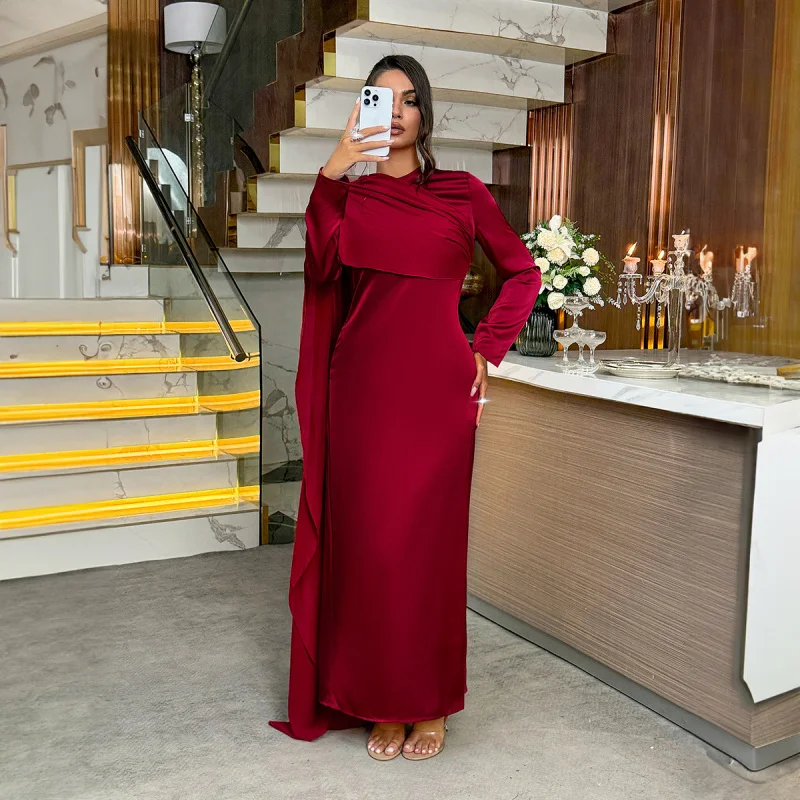 

Elegant High-End Long Sleeve Bodycon Dress Women European And American Style Autumn Winter Fashion