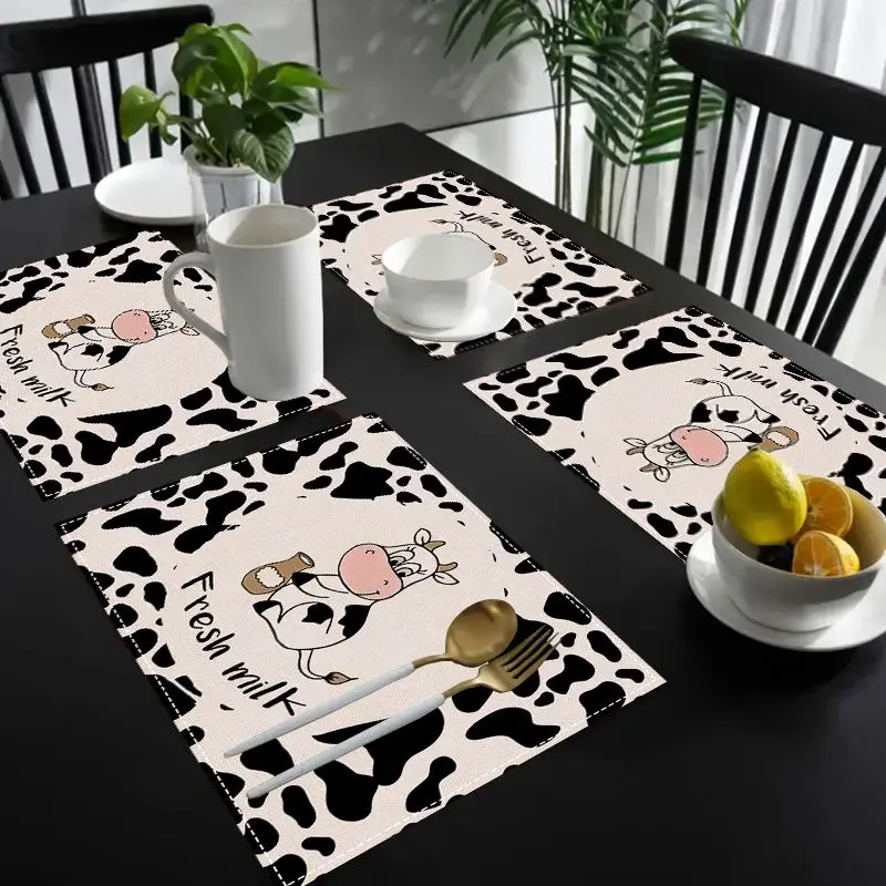 VIKAMA Boho Placemats Geometric Mandala Tribal Print Table Mats For Dining Room Kitchen Living Room Bohemian Decor