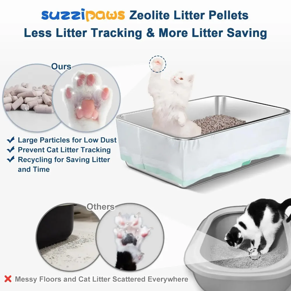Cross-Border Oversized Stainless Steel Cat Litter Box Screening Feature Pet Supplies Cleaning Tool for Cat Litter Accessory