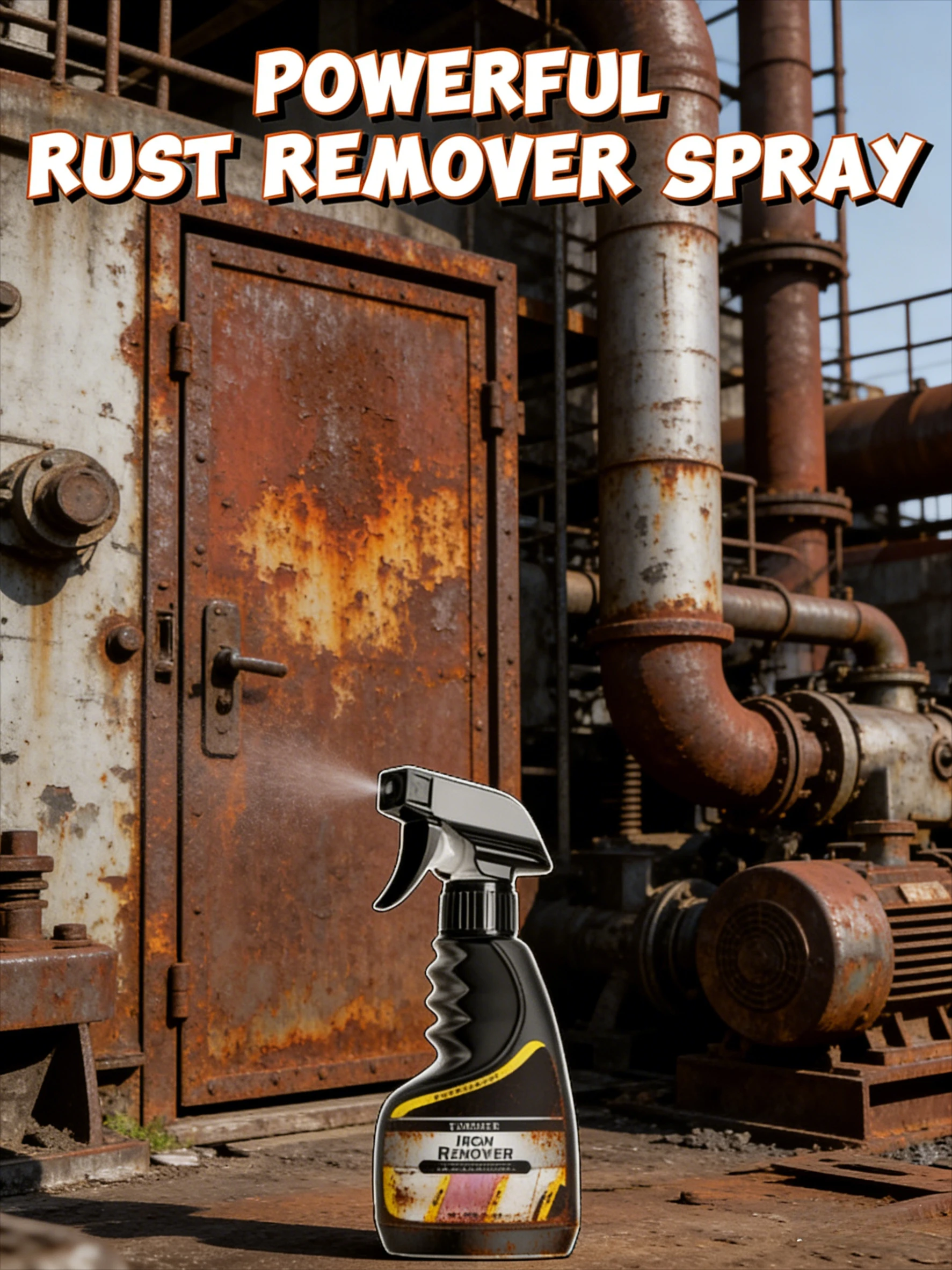 120ML Use Universal Rust Remover Revitalizing Spray for Car Wheels & Metal Surfaces, Strong Decontamination, Smooth & Relia