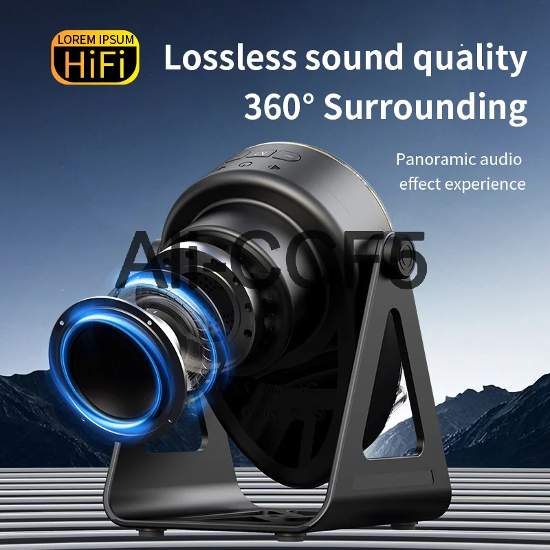 5 في 1 لاسلكي التعريفي الصوت سمّاعات بلوتوث متعددة الوظائف قوس قابلة للشحن تحسس جو التنفس ضوء المتكلم #3