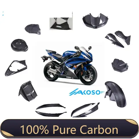 Pure Full Carbon Fiber Motorcycle Body Fairings Kit For Yamaha R6 YZF 2008 2009 2010 2011 2012 2013