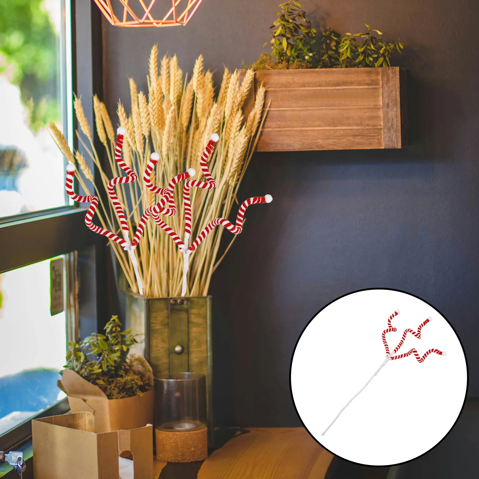 

Artificial Glitter Berry Stem Red Christmas Picks Holiday Decorations for Winter Home Tree Accessories Vibrant Festive Color