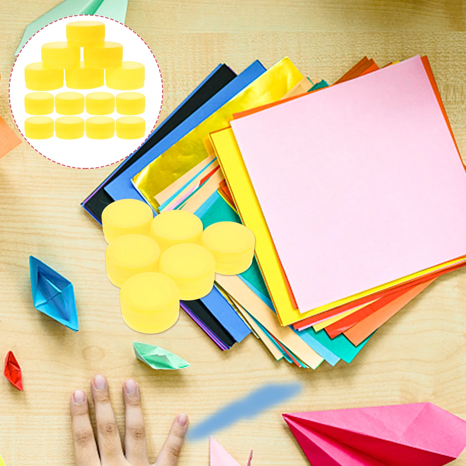 

100Pcs Puzzle Bottle Caps Plastic Replacement Craft DIY Materials Handcraft Accessories Bottle Caps for Craft