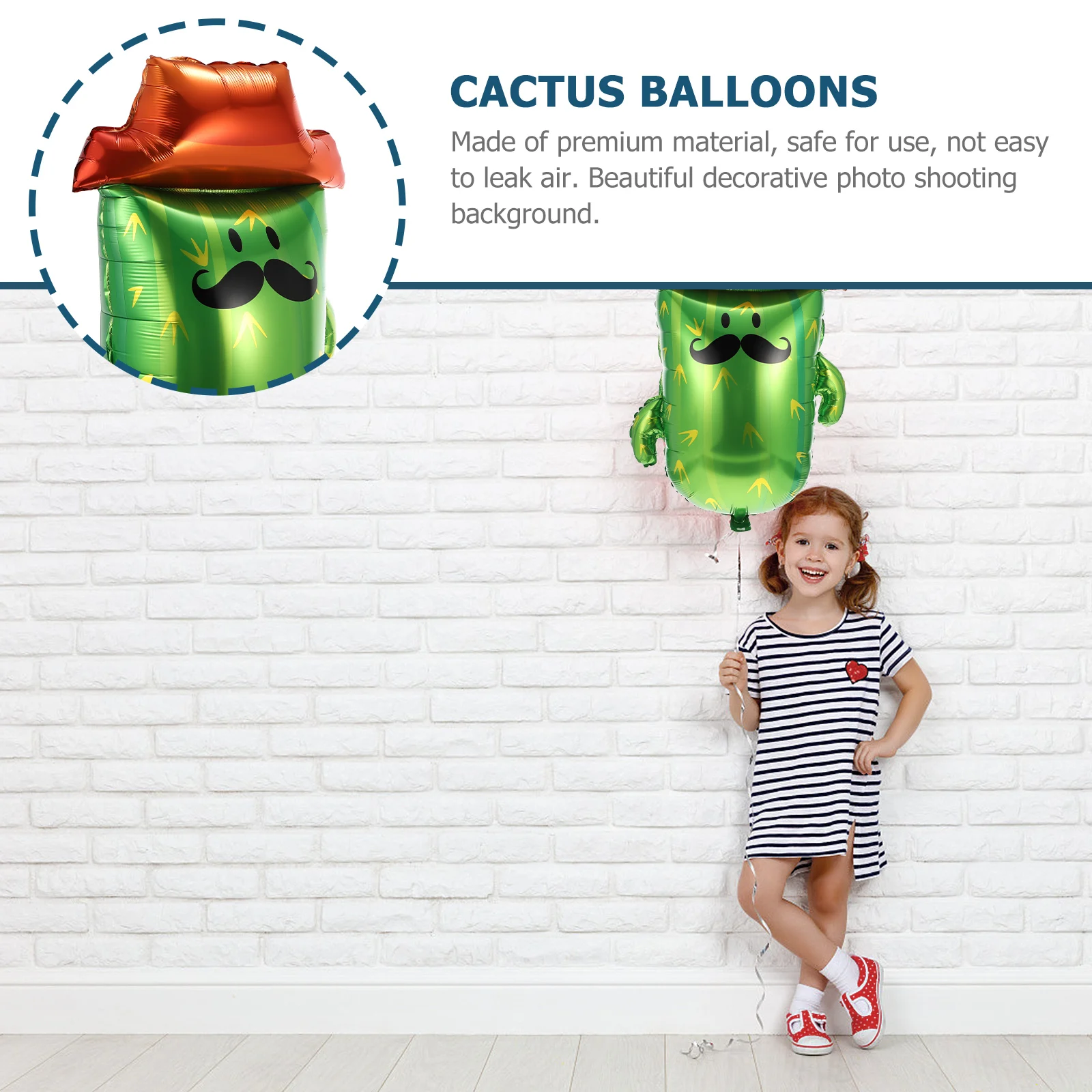 

5 Pcs Cactus Balloons Aluminum Foil Birthday Baby Supplies Plant Balloon Festivals Gatherings Photo Props