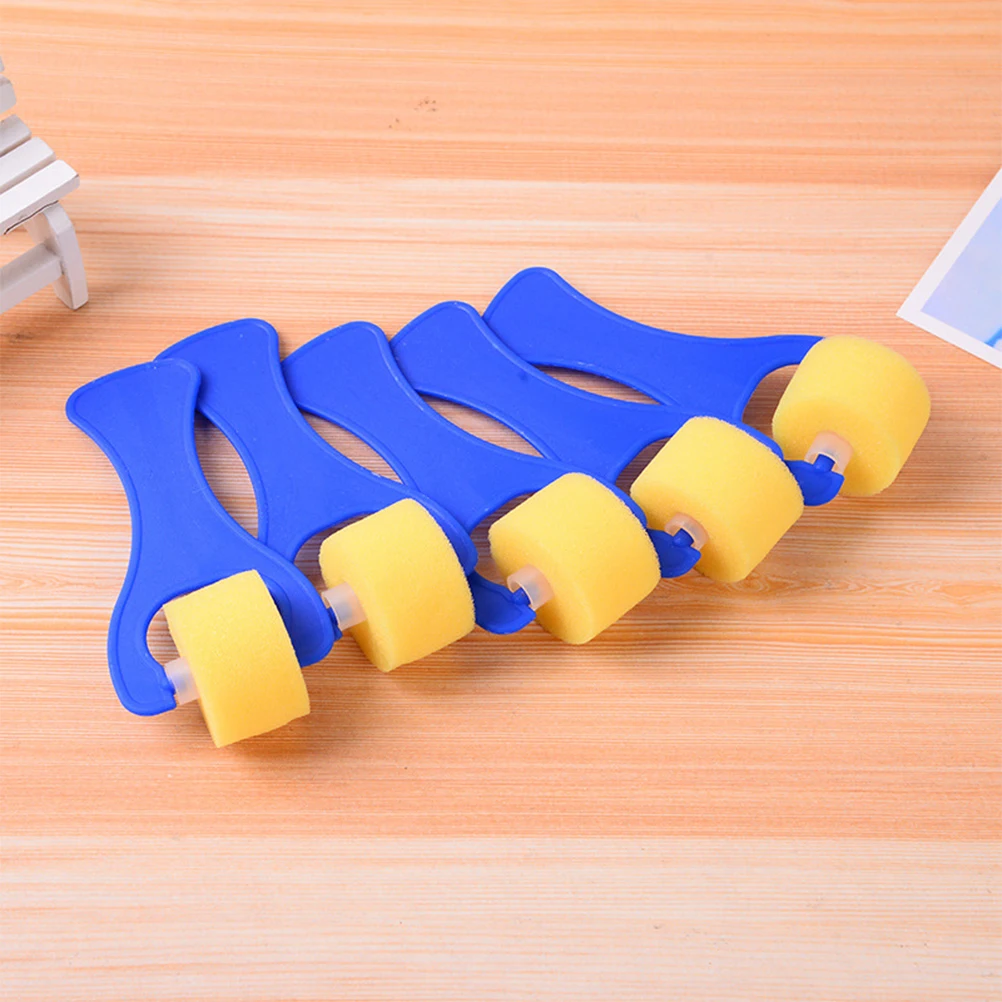 

10 Pcs Sponge Roller Type Kids Painting Brushes Mini Round Blue Daubers Child Art Supplies Creativity Tools Color Recognition